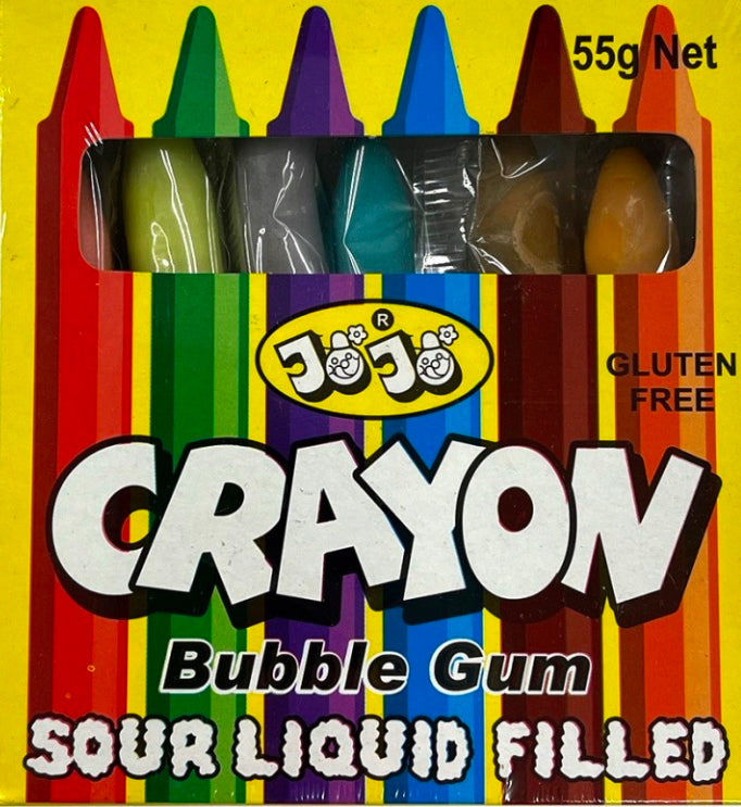 Chewing-gum CRAYONS BUBBLE GUM FOURRAGE ACIDE (1 boîte) 🌱