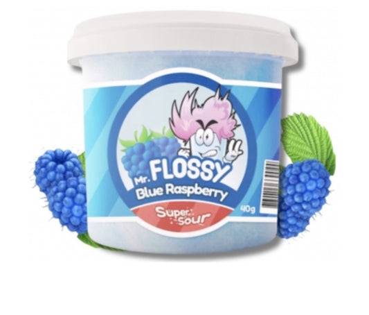 Mr FLOSSY BARBE À PAPA ACIDE FRAMBOISE 40g (un pot) 🌱