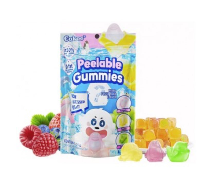 PEELING GUMMIES MIXED FRUITS SODA bonbons à éplucher (un sachet 60g)