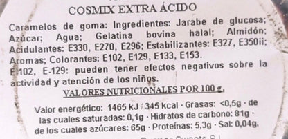 Mix minis bonbons acides sucrés 500gr