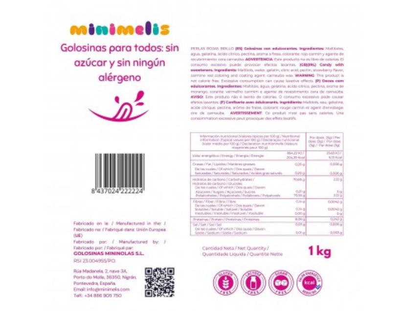 sans sucre PERLE FRAISE 🍓 Minimelis