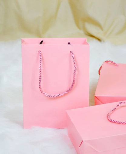 SAC CADEAU PAPIER ROSE X1